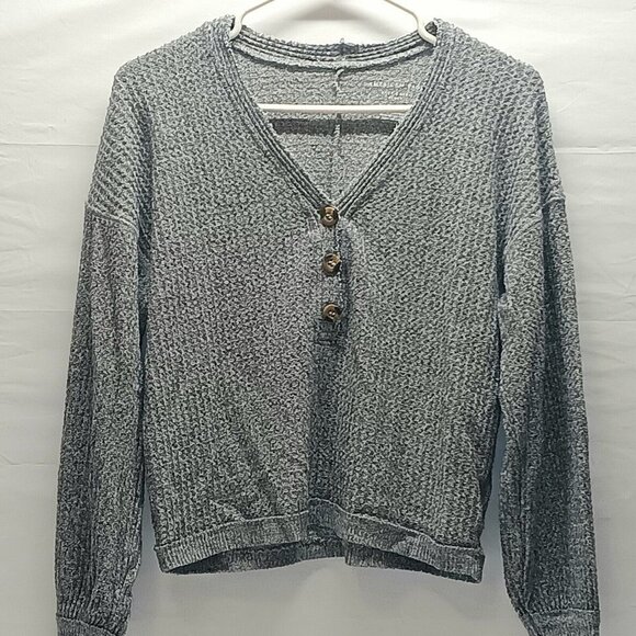 American Eagle Ladies Soft & Sexy Plush Cardigan Sweater Gray Cropped Size XS/S - Picture 1 of 6